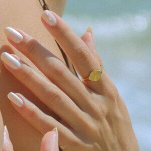 Atolea Sun Signet Ring - size 8